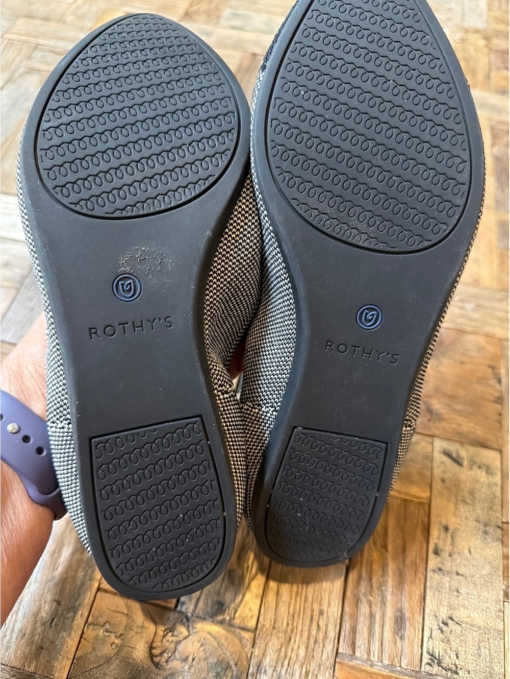 Rothy’s The Point Gray Mist CapToe Ballet Flats Size 9 - Picture 9 of 9